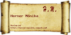Herner Mónika névjegykártya
